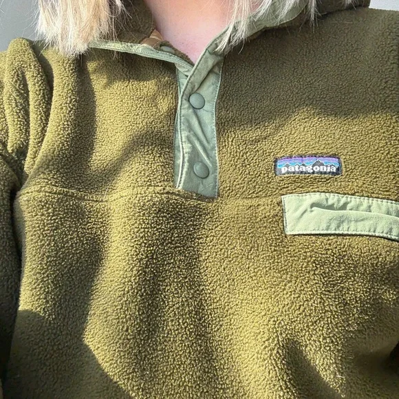 Patagonia Olive Green Fleece Pullover - Picture 4 of 4